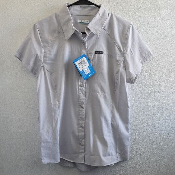 Unbranded Tops - Columbia Kestrel Trail Shirt Light Grey Size M